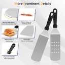 18Pcs Griddle Accessories Kit for Blackstone, Joyfair Flattop Grilling Accessory Set with Smash Burger Press, Stainless Steel Spatula Tools with Basting Cover for Outdoor BBQ Cooking (PP Handles)