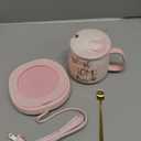 Coffee Mug Warmer & Best MOM Ever Mug Set, Electric Cup Warmer for Desk, Beverage Warmer with 4 Temperature Setting, 8H Auto Shut Off, Mom Gifts from Daughter Son