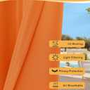 HolidayIdeas Outdoor Curtains for Patio Waterproof, 4 Panels - 54 x 84 Inch - Privacy Protection & Light Filtering Curtains Grommet Outside Curtains for Porch, Gazebo, Pergola (Mecca Orange)