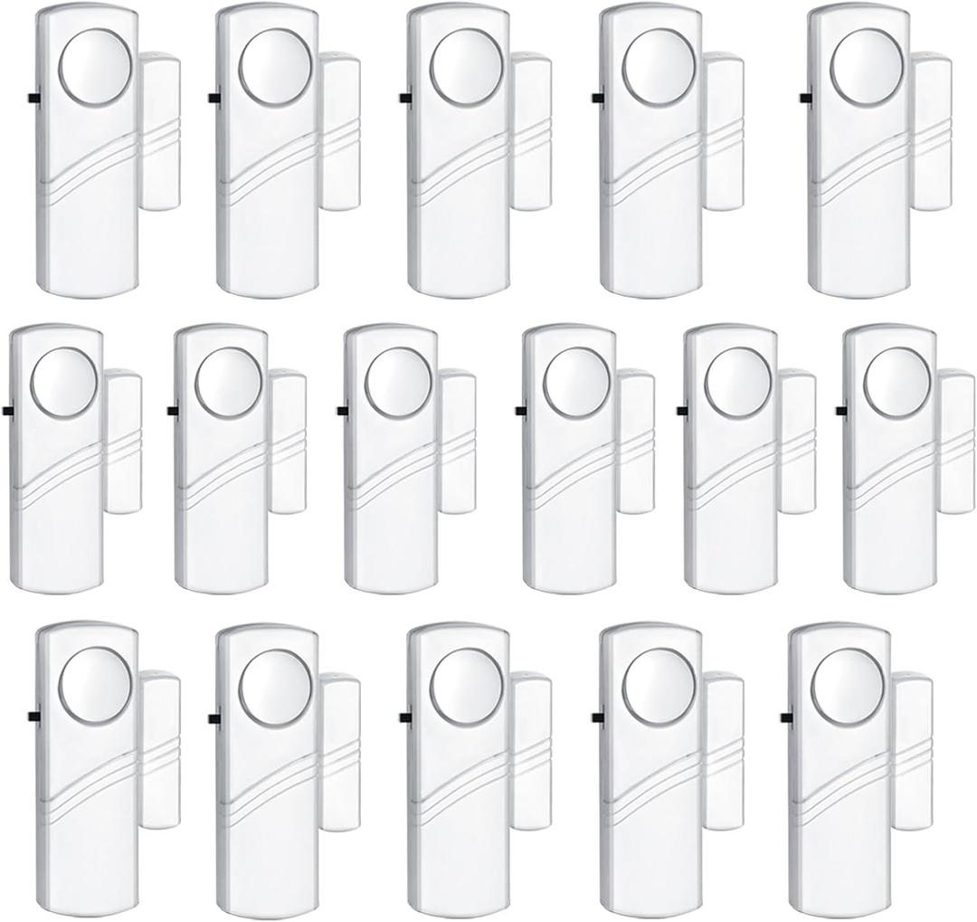 Security Door Window Alarm, 90DB Wireless Sensor Door Window Burglar Alarm, Door Alarms for Kids Safety, Easy Installation Doorbell Alarms for Office House Window Pool (16 Pack)