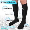30-40mmHg Medical Graduated Compression Socks for Women&Men Circulation-Compression Stockings-Knee High Socks for Support,Hiking,Running (Black, XL)