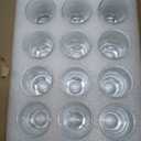 Ruckae 24 Pack 1 OZ Shot Glasses Set Shot Glass with Heavy Base Clear Shot Glasses Bulk for Whiskey (Transparent-Cone Shaped)