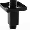 Straight Shower Arm with Flange Ceiling Mount Square Shower Extender for Fixed Shower Head 3 Inch Rainfall Shower Head Arm Extension, Matte Black