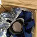 Tempera Patio Market Outdoor Table Umbrella with Push Button Tilt and Crank,Large Sun Umbrella with Sturdy Pole&Fade resistant canopy,Easy to set  (Navy Blue 9 FT)