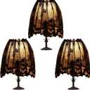3Pcs Halloween Lamp Shade Cover Decoration, Black Lace Ribbon Spider web Lampshades Cover Topper Scarf for Festive Party Indoor Decor Supplies, Large 20 X 60 Inch Spiderweb Lamp Shade Cover