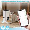 TYM Automatic Cat Feeder with Camera, 5G WiFi Auto Cat Dog Food Dispenser with APP Remote Control, 7L Large Food Storage for Multiple Pets, Scheduled Feeding, Stainless Steel Bowl, Easy Clean, White