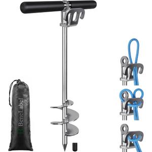 BeneLabel 17" 26" 36" Boat Sand Anchor for Boat Screw in Boat Anchor for Shallow Water, Stainless Steel Boat Beach Anchor for Sandbar, TET Ski Anchor, Kayak Anchor, Pontoon Boat, Sandbar