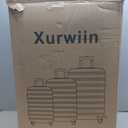 luggage sets 3 Piece with Spinner Wheel,100% PC Material Lightweight Durable,Expandable Carry On Travel Hardside Suitcase sets with TSA Lock for Men and Women (Black+brown)