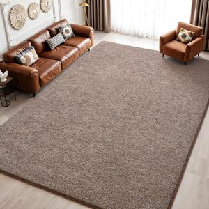 5x8 Area Rugs for Living Room, Soft Modern Memory Foam Bedroom Rug Washable Indoor Rug Low Pile Minimalist Non-Slip Carpet Big Rugs for Kids Nursery Room Home Decor Brown and White