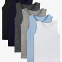 Cooraby 6 Pack Toddler Tank Top Kids Undershirts Soft Undershirt for Boys and Girls 5-6 YearsOld