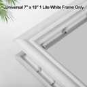 Pushglossy 7'' x 18'' Entry Door Frame Insert Only Replacement Kit (Glass Not Included)1 Lite Exterior Front Door Window Frame Grille Inserts Replacement Kit for Home Improvement