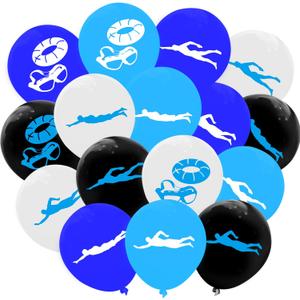 64PCS Swimming Balloons-Swimming Themed Party Supplies Decorations Swimming Action Sport Birthday Baby Shower Party Favors