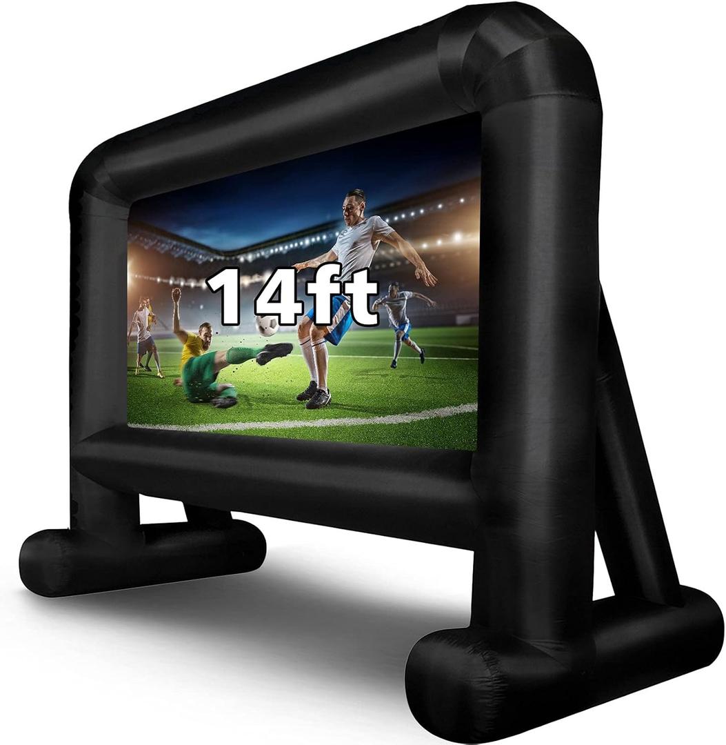 14FT Inflatable Projector Screen Projection Outdoor Home Theater W/ Blower