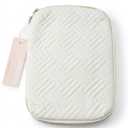 BAGSMART Organizer Travel Case, Small  Organizer Bag for Essential, Off White