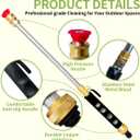Upgrade Leak-Free jet nozzle high pressure hose nozzleSuitable for garden hoses high pressure power washer wand with 5 High Pressure hydro nozzles and Quick Connectors (black)