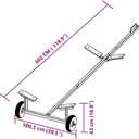 vidaXL Boat Trailer, Fishing Boat Trailer with Large Wheels and Handle, Adjustable Sailing Boat Trailer for Moving Kayak Motorboat Fishing Boat, 118.9 X 39.6 X 16.9 in