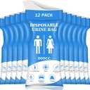 DIBBATU Disposable Urine Bag,12 Pack 800ML for Travel, Emergency Portable Pee Bag and Vomit Bags, Unisex Urinal Bag as Toilet Bag Suitable for Camping, Traffic Jams Pregnant