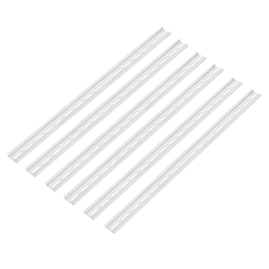 MECCANIXITY DIN Rail Slotted Aluminum Mounting Guide 20 Inch x 1.4 Inch x 0.3 Inch for Equipment Installation Pack of 5 Pcs