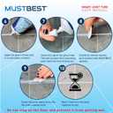 Tile Grout Repair Kit (White 13.4 Oz-380 Gr),Four Way Use, Repair, Renew, Repaint, Fill The Gaps, Fast Drying, Odorless, Waterproof And Pre-Mixed Grout Pen For Shower, Kitchen, Pool, Bathroom