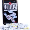 GOTHINK Double 6 Dominos Set for Adults with Tin Box Storage - 28 Tile Colorful Dot Dominoes Games Set for Family Night Gift Travel Game - Classic Party Board Game Ideal for 2-4 Players