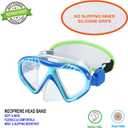 Toddler Swim Goggles Nose Cover,Kids Goggles No Hair Pull,Anti Fog Children Swimming Mask (1PK - Blue Shark)