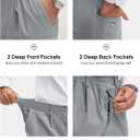 Comdecevis Men's Casual Elastic Waist Pants for Seniors with Magnet Button (Black, M)