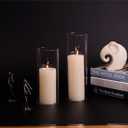 WGVI Hurricane Candle Holder Sleeve, Wide 4", Height 6", Clear Glass Cylinder Candleholder, Chimney Tube, Open Ended Candle Shade, 1 Piece