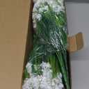 AmyHomie 20 Bundles Artificial Flowers for Outdoor Outside Spring Summer Decoration UV Resistant Faux Flowers No Fade Fake Plastic Plants Garden Porch Window Box Decorating (Pure White)