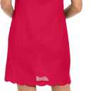 London Times Women's Women's Sleeveless Shift Dress with Scalloped Neckline - Knee Length with Pockets - Wedding Guest Essential (Pink, US 14)