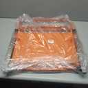 Vibrant and Cheerful Orange Folding Outdoor Chair, Compact Lightweight Portable Design with Wood Armrests & Metal Frame for Backyar, Camping, Beach, Hiking, Picnics