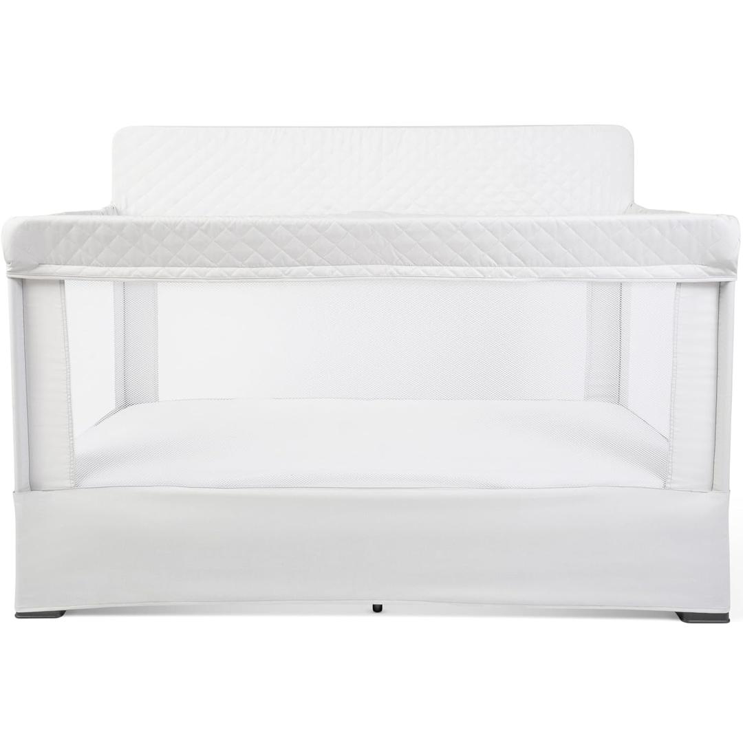 Baby Delight Lunaire Full Size Crib | Breathable Mesh Baby Crib | Tool-Free Assembly Baby Bed | Driftwood Grey 55"L x 31"W x 41"H
