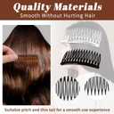 TaShow Hair Side Combs for Women Fine Thin Hair, 14 Teeth Decorative Hair Combs for Women Girls Bridal Wedding Veil (Black, Transparent and Orange)