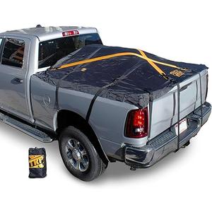The XCover by TRPx  Trailer and Truck Bed Cover Medium  Integrated Heavy Duty Black Tarp and Tie Down System. Fits: Short Bed, Standard Bed Trucks and Utility Trailers up to 6'6"