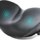 YLG Oversized Noseless Bike Seat for Men Women Comfort - Extra Large Noseless Padding Bicycle seat Suitable for City, Electric Bikes, Wide Bike Saddle Cushion