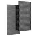 TORACK 2-Pack 12x24 inch Metal Pegboard Panels for Garage Wall, Tool Organizer Pegboard for Workbench, Workshop, Tool Storage Peg Board for Pegs(Black)