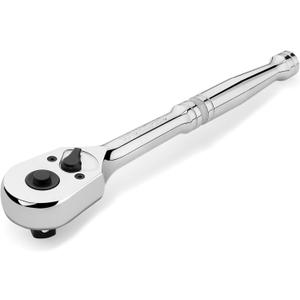 WORKPRO 3/8-Inch Drive Ratchet, Quick-Release Reversible Ratchet Wrench, 72-Tooth 3/8 Drive Ratchet Handle, Chrome Alloy Made, Cr-Mo Head, Full Polished