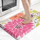 Kitchen Mats for Floor,Cushioned Rug Anti-Fatigue Mats for Kitchen Decor Accessories,Waterproof Non-Slip Mat and Rug for Office,Floor,Laundry 17.3"*28",Mutil-Pink
