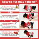 2 x Christmas Dog Sweaters for Small Medium Large Dogs and Cats,Pet Soft Warm Holiday Outfit Girl & Boy,Pup Winter Clothes Turtleneck Double Knitting Collar for Outdoors Playing (Deer, L)