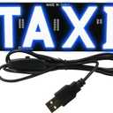 Green Light Sign for Car Windshield with Suction Cups, Type-C Touch Dimmer Switch Cable