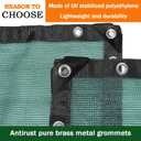 90% Green Shade Cloth 10ft x 10ft Heavy Duty Outdoor Mesh Tarp with Grommets, Sun Shade Canopy for Patio, Garden, Greenhouse, Chicken Coops, Plants Vegetables, Swimming Pool