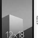 Americanflat 12x18 Poster Frame with Polished Plexiglass - Streamline Collection - Thin Border Picture Frame for Wall Display - Hanging Hardware Included - Black