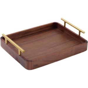 Wood Tray Food Serving Tray Specialty Plate Candle Tray Multiuse Bathroom Storage Tray Serving Plate for Bathroom Living Room
