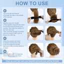 2pcs Hair Bun Updo Makers, Black Soft Hair Bun Shaper for Women, Non-Slip 2 Sizes Hair Donut Bun Lazy Curler Clip Hairstyles Accessories for Daily, Wedding