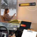 Carbon Infrared Electric Outdoor Patio Heater, Smart App-Controlled with Remote On/Off & Timer for Living Room, Bedroom, Garage, Office