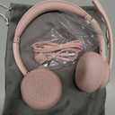 Wireless Headset with AI Noise Cancelling Microphone Bluetooth Headset - Bluetooth V5.2 Headphones with USB Dongle & Mic Mute for Computer/Laptop/PC/iPhone/Android/Cell Phones (Pink)