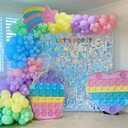 Rainbow Glitter Shimmer Wall Backdrop 6ftx6ft Sequin Wall Backdrop Panels Decor for Birthday Anniversary Wedding Bachelorette Party Supplies