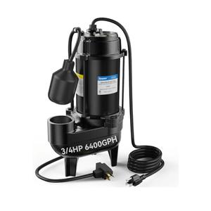 Acquaer 3/4 HP Submersible Sewage Pump 6400 GPH Cast Iron Effluent PumpAutomatic Tethered Float Switch, 115V, 2'' NPT Discharge, Sump Pump for Sump Basin, Basement, 
Style	3/4HP 6400 GPH Sewage Pump 2'' NPT
Product Dimensions
