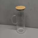 hjn Glass Pitcher with Lid Glass Water Carafe with Handle, Fridge Water Jug Cold or Hot Beverages, Iced Tea, Milk, Juice 1500ml/51oz &