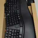 MEETION Ergonomic Keyboard and Mouse, Wireless Keyboard with Vertical Mouse, Split Curved Keyboard with Wrist Rest, Natural Typing USB Receiver Rechargeable Full Size, Windows/Mac/PC/Laptop, Large (Black)