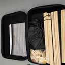 Rummy Cube 6 Player Edition with 6 Wooden Racks/Trays, 160 Large Numbers Rummy Tiles Set with Zippered Case, Rummy Travel Game Set with 6 Tiles Holders - Classic Board Games for Family Adults Kids